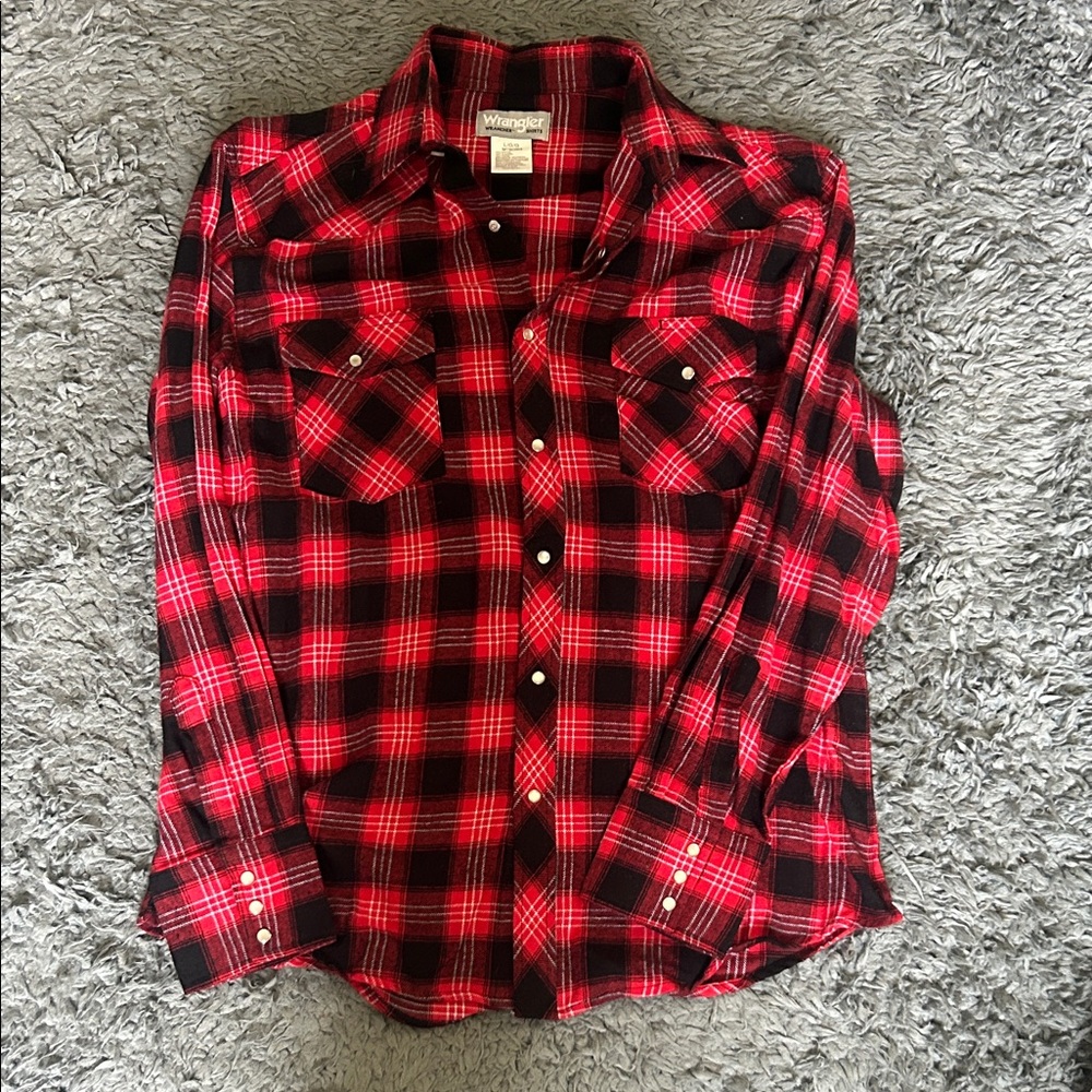 Wrangler Red and Black Checkered Shirt